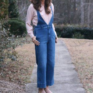 Free People A-Line Overalls Wide Leg